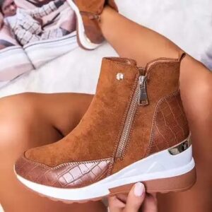 Hot sale sports shoes ankle boots wedges boots casual ankle boots shoes for woman - Image 4
