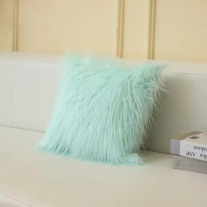 Decorative Sofa Long Faux Fur Throw Pillow Cover Solid Color Soft Mongolian Fur Pillow Cushion Cases - Image 7