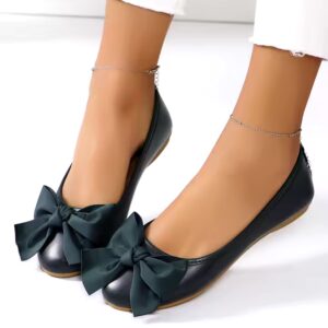 MYway In Stock Wholesale Large Size Women Flat Shoes Round Toe Women's Spring Bow Party Wedding Bridesmaid Flat Shoes Ladies - Image 1