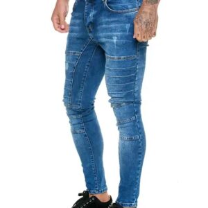 De Hombre Jeans Fit Stylish Denim Jeans Stacked Stretch Super Skinny Biker for Men Jeans Streew Wear Slim Summer - Image 6