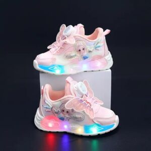 Spring New Led Light Kids Shoes Student Casual Sneakers for Girls Butterfly Lace Decoration Children's Shoes - Image 4