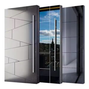 New Design And Hot Sale Custom Made Modern Wooden Pivot Entry Luxurious Doors with Factory Price - Image 3