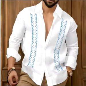 Men's Vintage Plaid Shirt Fashionable Casual Stand Collar Short Sleeves Customisable Breathable Autumn Season - Image 5