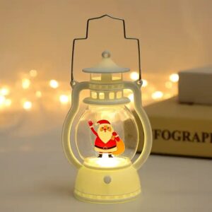 Christmas decoration lantern hand-held Santa Claus night lantern LED small lamp plastic lantern - Image 5