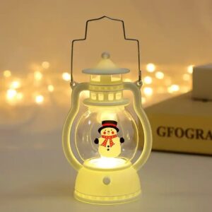Christmas decoration lantern hand-held Santa Claus night lantern LED small lamp plastic lantern - Image 7