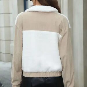Wholesale Casual Warm Hoodie Street Wear Women Packets Sherpa Fleece Hoodie With Pockets - Image 5