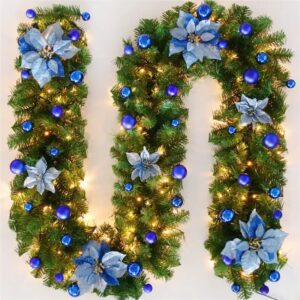 2.7m Christmas Led Rattan Garland Decorative Green Christmas Garland Artificial Xmas Tree Rattan Banner Decoration Wreath - Image 3