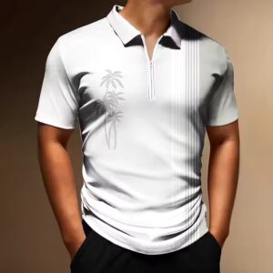 Polo Shirt Street Leisure Fashion Short Sleeve Clothing Print 3D Knitted Fabric Casual Polyester Digital Printing - Image 6