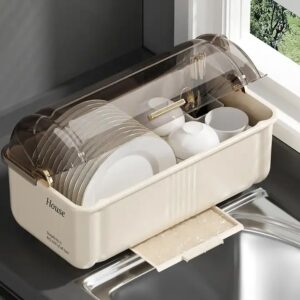 Wannuo portable tray plates knife and fork Storage Cabinet kitchen utensil Storage Box with lid - Image 1