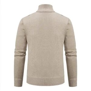 Cardigan Men's Winter New Men's High Collar Slim Fashion Thick Warm Knitted Sweater Cardigan for Men - Image 4