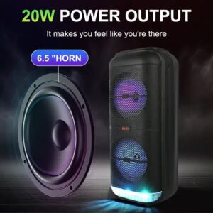 Sing-E ZQS6227 Portable Blue Tooth Wireless Speaker Dual 6-Inch Subwoofer Long Battery Life Outdoor Parties Mini FM USB AUX - Image 4