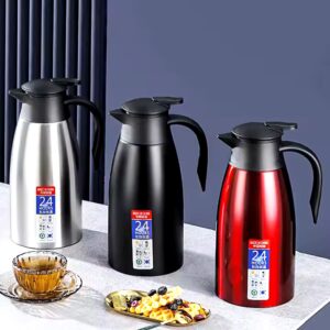 2 Liter Black Stainless Steel Thermal Kettle Vacuum Flask Thermos Jug Camping Kettle Hot Water Jug Food Flask Water Bottle Flask - Image 3