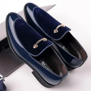 New large size men's business dress shoes pointed men's shoes a slip-on casual lazy shoes - Image 2