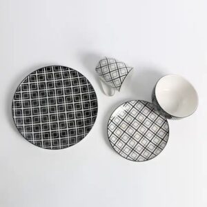 Porcelain Restaurants Bowl Dishes Plates Dinner Set Tableware Pad Printing Dinnerware Set - Image 4