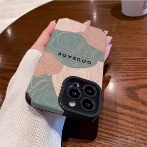 Courage Color Wave Printing Soft TPU Artificial Leather Mobile Phone Cover Case For Iphone 7 8 X Xr Xs 11 12 13 14 15 16 Pro Max - Image 5