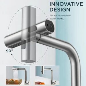 Modern design types hot cold mixer faucet 304 sus stainless steel pull out water tap kitchen sink faucet tap - Image 4