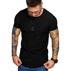 Quick Dry Short Sleeve T Shirt Gym Jerseys Fitness Shirt Trainer Running T-Shirt Men's Breathable Sportswear - Image 4