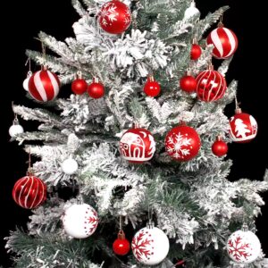 44pcs/set Christmas plastic pendant ball ornaments for christmas tree gift and home holiday decoration - Image 5