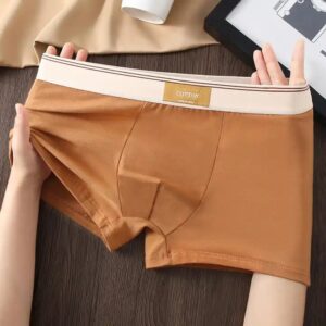 Cotton striped mid waist cotton boxers for men seamless loose men's square corner pants men boxers cotton - Image 5