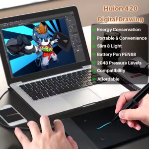 Huion small size electronic graphic drawing tablet with digital pen for PC drawing tablet 420 - Image 3