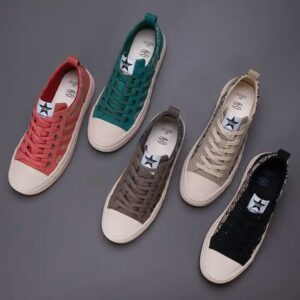 Men rubber fashion brand walking sports sneakers chaussures trendy canvas shoes - Image 7