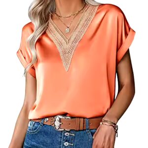 Lady Top Short Sleeve Women Blouses V Neck Crop Tops Casual Ladies Shirts - Image 7