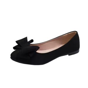 Cheap Wholesale Ladies Fashion Flat Shoes Bowknot Ballet Flats Dress Shoes Comfortable PU Leather Slip on Shoes for Women - Image 5