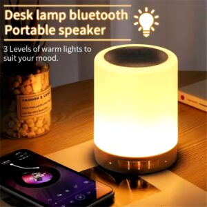 Portable Bluetooth Speaker Wireless Mini Player Touch Pat Light LED Night Light Bedside Table Lamp of Better Sleeps for Kid Gift - Image 6