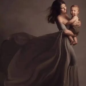 wholesale pregnant clothes women white Maxi dress maternity photoshoot dress for pregnant women - Image 4