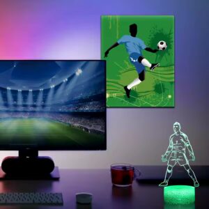 C Ronaldo Siu Celebration 16 Colors Night Light dimmable Touch Remote Control Ronaldo Soccer Football Fans 3D Lamp Illusion LED - Image 3