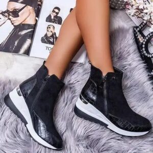 Hot sale sports shoes ankle boots wedges boots casual ankle boots shoes for woman - Image 5