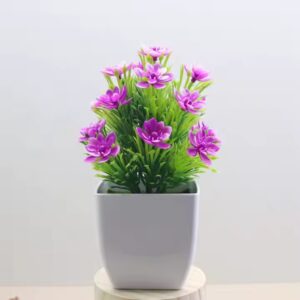 Plant rose bonsai desktop decoration plastic artificial green potted plant decoration wholesale - Image 3