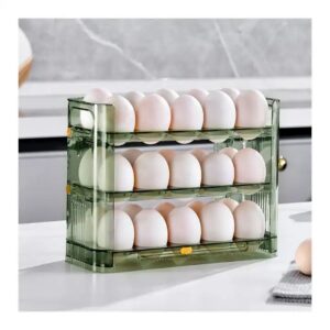 3 Layers Egg Storage Container Egg Organizer Holder for Refrigerator 30 Grids Detachable Egg Storage Box Clear Plastic Kitchen - Image 8