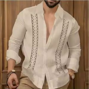 Men's Vintage Plaid Shirt Fashionable Casual Stand Collar Short Sleeves Customisable Breathable Autumn Season - Image 7