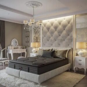 All grey Luxury Euro Top Pocket Spring Mattress high quality mattress roll up pocket spring mattress roll box pocket spring - Image 4