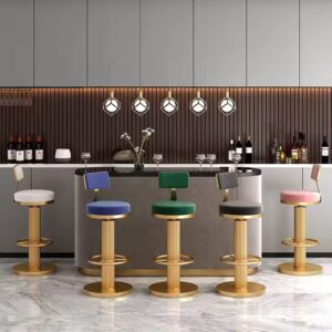 Trending Now Bar Stool Swivel Lifting Home Backrest Luxury Modern Simple Bar Cashier High Stools - Image 6