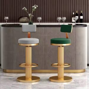 Trending Now Bar Stool Swivel Lifting Home Backrest Luxury Modern Simple Bar Cashier High Stools - Image 1