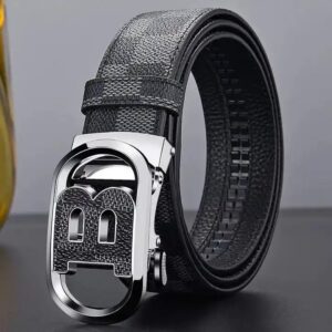 Wanshui Men's genuine leather belt business automatic buckle cowhide belt simple fashion waistband brand designer belt - Image 5