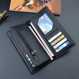 fashionable manufacturers premium Grid designer slim luxury card money holder purse long leather men wallet for mens - Image 5