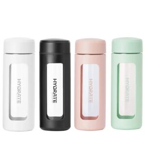 Travel Outdoor Water Bottles Best Selling Products 380ml Custom Clear Borosilicate Glass Water Bottle - Image 6