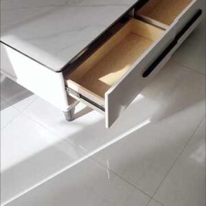 Furniture Modern Luxury TV Unit Table Top Rock Slab Marble TV Cabinet Coffee Table Set Combination Retractable Center Table - Image 6