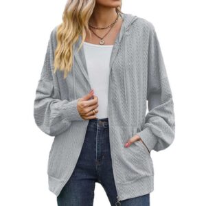 New arrivals women's hoodies sweatshirts with zipper blank formal long sleeve coat for women - Image 3