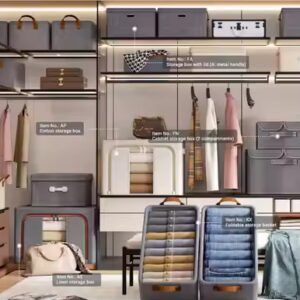 Cloth Steel Frame Folding Fabric Storage Box Bins Organizer For Clothes Boxes Basket Bedding Storage Bag - Image 3