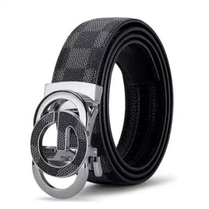 Wanshui Men's genuine leather belt business automatic buckle cowhide belt simple fashion waistband brand designer belt - Image 2