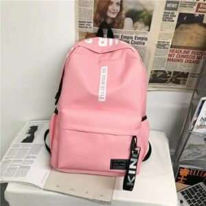 Lightweight Korean Style Unisex Backpack Simple Fashionable Casual College Middle School Design Polyester Letter - Image 5