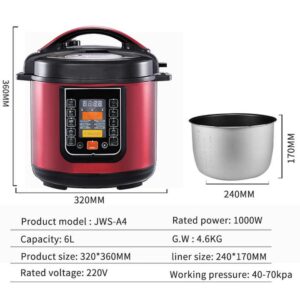 4L 5L 6L 8L Electric Pressure Cookers Aluminum Non Stick Coating Home Use Multicooker Smart Cookers Pressure - Image 6