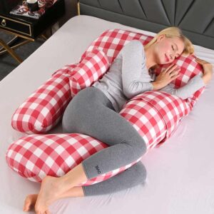 100% Cotton Pregnancy Pillow for Sleeping Maternity Breastfeeding Pillow Multifunctional Full Body Pillow - Image 3