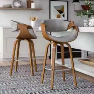 Morden Style Hot Sell wood design dining chair Cheap China Garage Chair Hight Adjustable Barstool Set - Image 1
