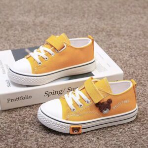 children bear canvas shoes fashion student Shoes Boys and girls Hook&Loop shoes - Image 7