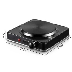 Single Burner Electric Hot Plate for Cooking Portable 1000w Easy to Clean Stainless Steel Stove - Image 7